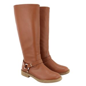 Bota Feminina Biker Rasteira 2026 Napa Caramelo - ... - DROPSHIPPING GRIFFE SHOES - SOMENTE CLIENTES AUTORIZADOS