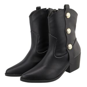Bota Texana Cano Baixo Salto Grosso Com Enfeite La... - DROPSHIPPING GRIFFE SHOES - SOMENTE CLIENTES AUTORIZADOS