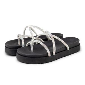 Sandália Papete Solado Preto 199067 Strass - 19906... - DROPSHIPPING GRIFFE SHOES - SOMENTE CLIENTES AUTORIZADOS