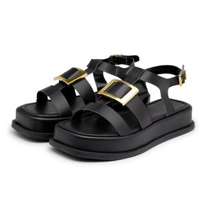 Sandália Feminina Flatform Papete Preto 23430 - 23... - DROPSHIPPING GRIFFE SHOES - SOMENTE CLIENTES AUTORIZADOS
