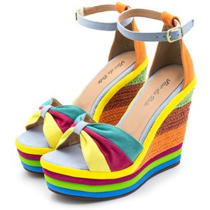Sandália Feminina Anabela Salto Alto 4060 Camurça ... - DROPSHIPPING GRIFFE SHOES - SOMENTE CLIENTES AUTORIZADOS