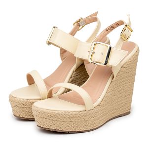 Sandália Anabela 40104 Santorine Gergelim - 40104G... - DROPSHIPPING GRIFFE SHOES - SOMENTE CLIENTES AUTORIZADOS