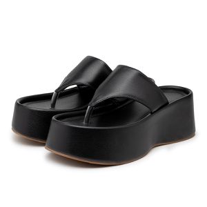 Sandália Tamanco Napa Preta 5100 - 5100-NP-PRETO - DROPSHIPPING GRIFFE SHOES - SOMENTE CLIENTES AUTORIZADOS