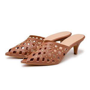 Tamanco Mule Feminino Slingback Napa Caramelo 6034... - DROPSHIPPING GRIFFE SHOES - SOMENTE CLIENTES AUTORIZADOS