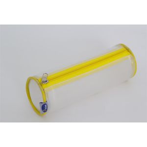 ESTOJO TUBO TRANSP AMARELO 158 - 158 - Estojos Zum