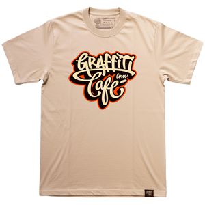 Camiseta GRAFFITI COM CAFÉ - Bege