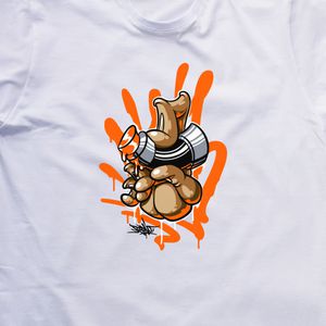 Camiseta PICTOMANIA Graffiti com Café - Branca