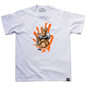 Camiseta PICTOMANIA Graffiti com Café - Branca