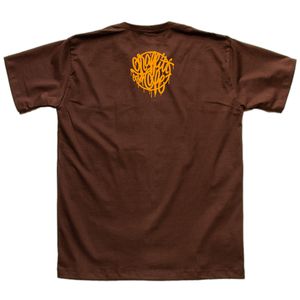 Camiseta TYPE Graffiti com Café - Marrom