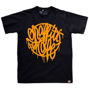 Camiseta TYPE Graffiti com Café - Preta