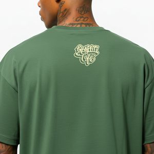 Camiseta LOGO Graffiti com Café - Verde Oliva