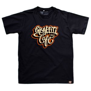 Camiseta Graffiti com Café - Preta