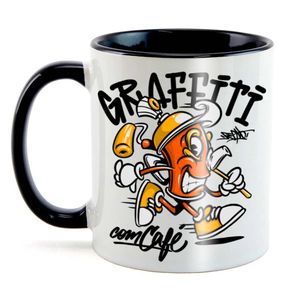 Caneca SAGA Graffiti com Café - Porcelana