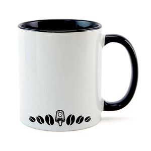 Caneca porcelana Graffiti com Café