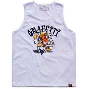 Regata SAGA Graffiti com Café - Branca