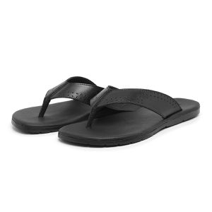 Sandália Chinelo Masculina Preto Conforto em Couro Básica - Igo Franca | Especialista em Calçados Sociais e Conforto