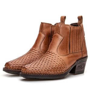 Botina Masculina em Couro - Whisky - Igo Franca | Especialista em Calçados Sociais e Conforto