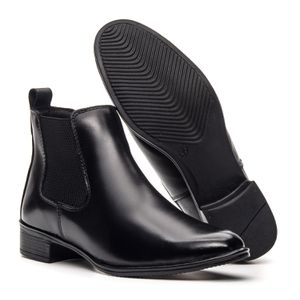 Bota Feminina LADY BOOTS em Couro Naturally Confortável Preto - Igo Franca | Especialista em Calçados Sociais e Conforto