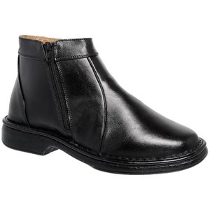 Bota 18029 Couro Preto Zíper - Igo Franca | Especialista em Calçados Sociais e Conforto