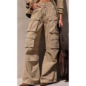 Calça Jeans Cargo Utility - Verde Oliva