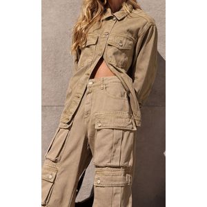 Calça Jeans Cargo Utility - Verde Oliva