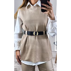 Calça Skinny Resinada - Bege