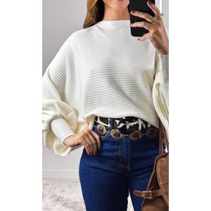 Blusa Ampla Tricô Modal Eloá - Off
