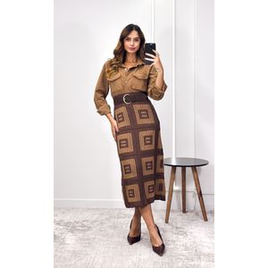 Jaqueta Suede com Bolso - Marrom Mocha