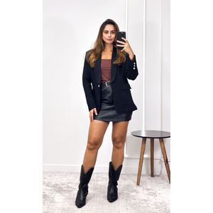 Saia Courino com Cinto - Preto