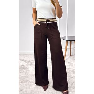 Conjunto Blusa, Calça e Blazer - Marrom