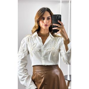 Saia Midi Courino com Botões - Marrom
