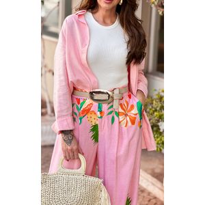 Camisa Over Viscose - Rosa