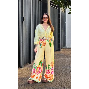 Camisa Over Linho Lemona - Amarelo