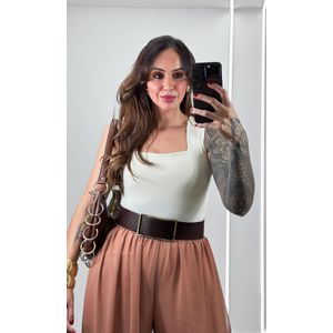 Calça Chiffon Aladdin - Doce de Leite