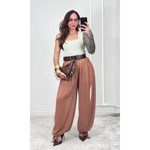 Calça Chiffon Aladdin - Doce de Leite