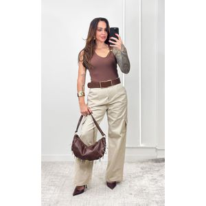 Calça Cargo Reta - Bege