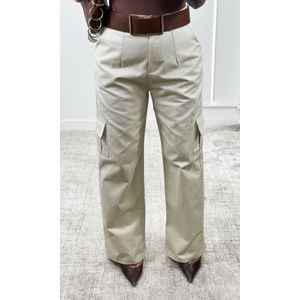 Calça Cargo Reta - Bege