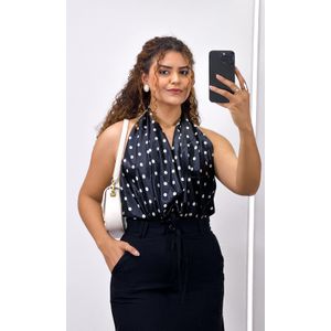 Saia Reta com Fenda - Preto