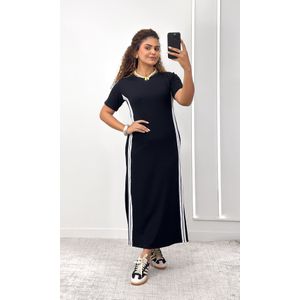Vestido Malha Track - Preto