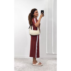 Vestido Malha Track - Terracota