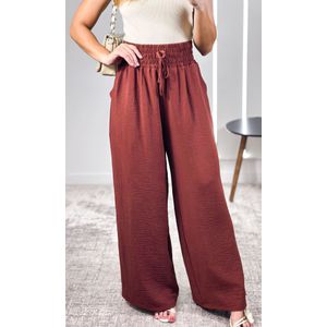 Calça Pantalona Crepe - Marrom