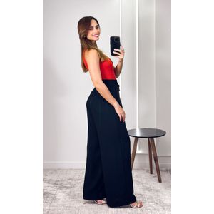 Calça Pantalona Crepe - Preto