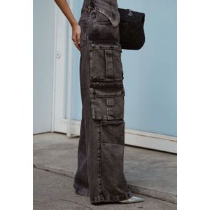 Calça Jeans Cargo Utility - Preto Estonado