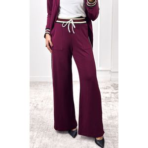 Conjunto Blusa, Calça e Blazer - Bordô