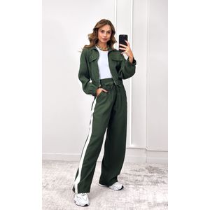 Conjunto Casaco e Calça Track - Verde Escuro