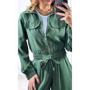 Conjunto Casaco e Calça Track - Verde Escuro