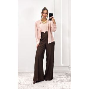 Camisa com Regata Renda - Rosa Chá