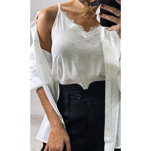 Camisa com Regata Renda - Branco