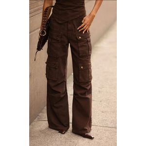 Calça Jeans Cargo Utility - Marrom