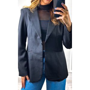 Blazer Alfaiataria Mônica - Preto